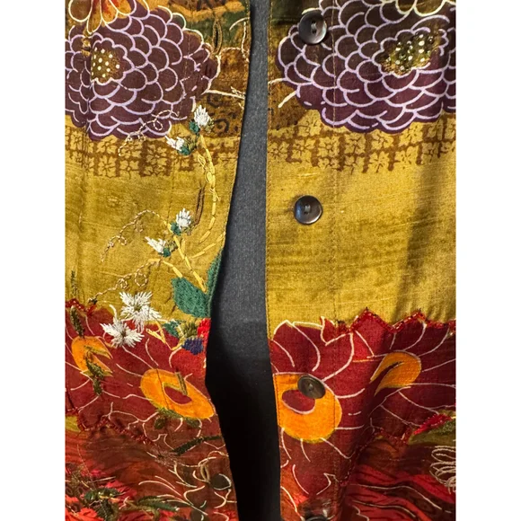 Vintage Chicos size 3 (16) silk top with embroidery NWOT - Picture 3 of 12